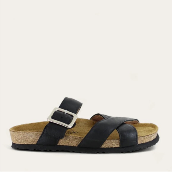 🖤NAOT CHICAGO SOFT BLACK LEATHER SANDALS 41 10 - Picture 1 of 9
